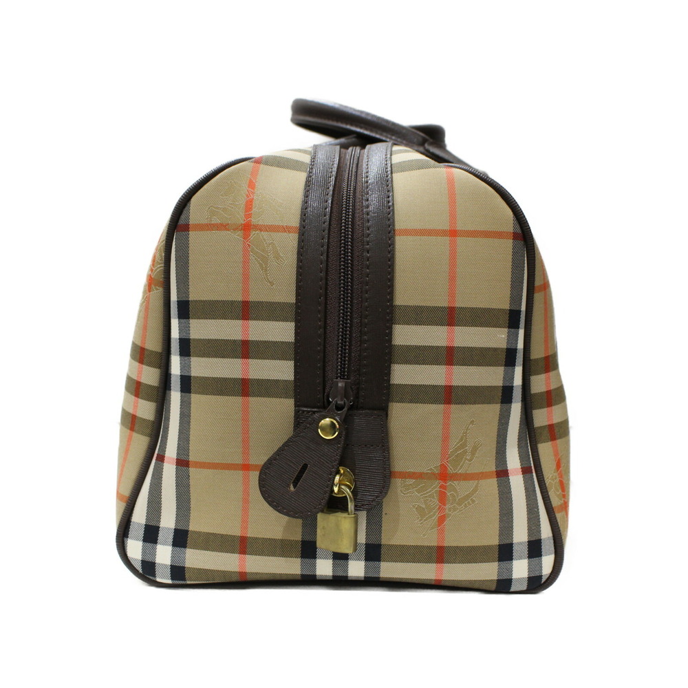 BURBERRY Nova Check Boston Bag Beige Tan lock - Picture 3 of 7